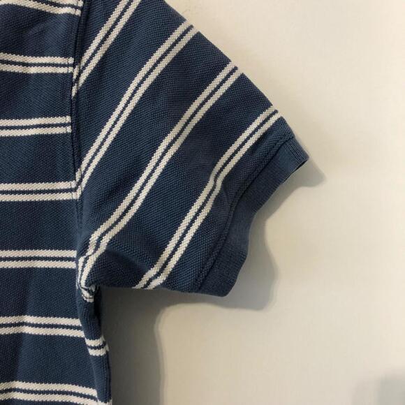 Vineyard Vines Navy Striped Short Sleeve Polo Shirt Medium - Picture 5 of 6